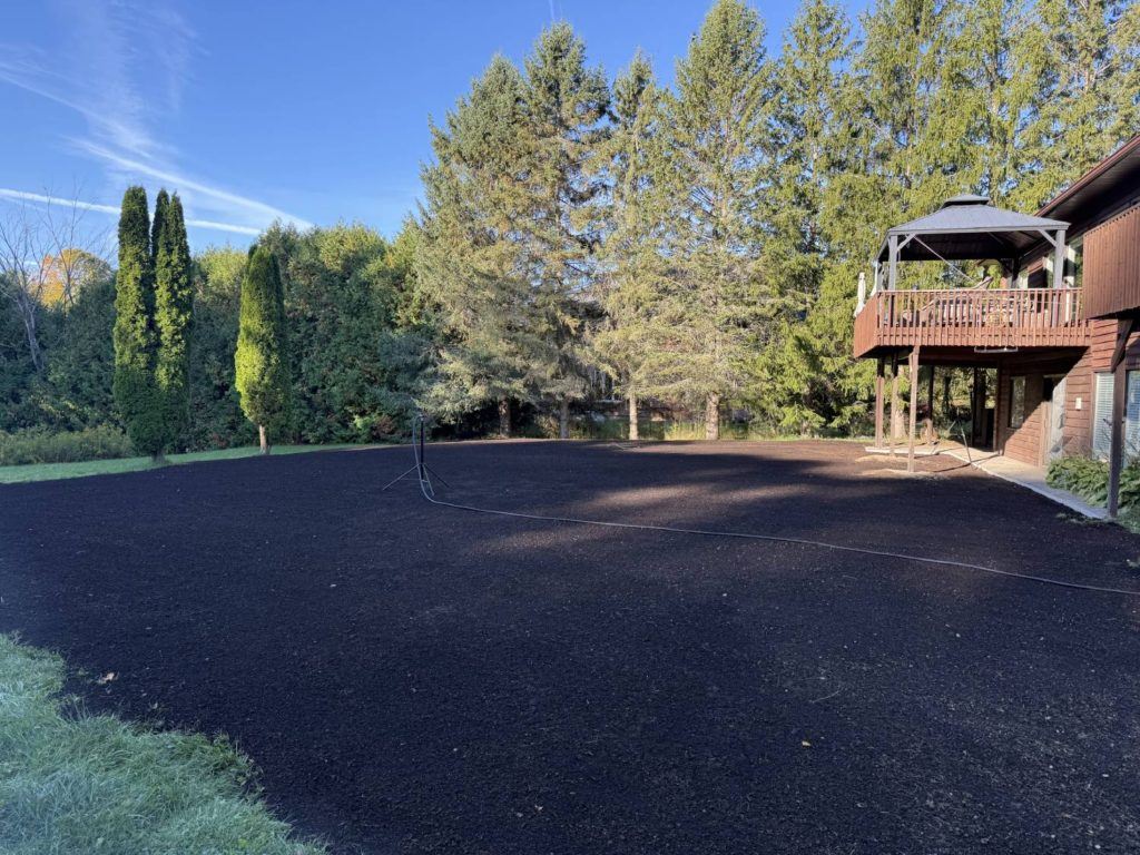 backyard leveled and graded after residential inground pool removal project